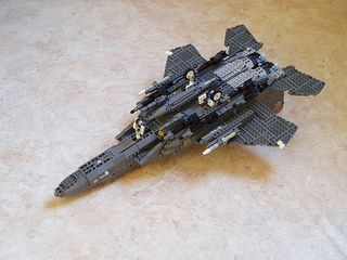 Illustration for article titled Giant LEGO B-1B Bomber Escorted by Fighters, Hawkeye Aircraft